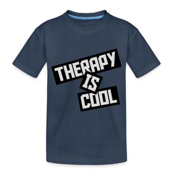 la thérapie est cool Citation - T-shirt bio Premium Enfant - bleu marine - Devant