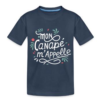 Mon canapé m'appelle - T-shirt bio Premium Enfant - bleu marine - Devant