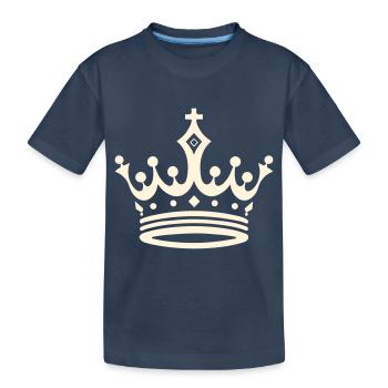 Crown of Elegance - Kids' Premium Organic T-Shirt - navy - Front