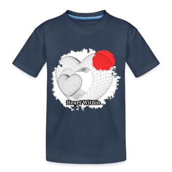 Cœur Intérieur, Cœur Intérieur, Amour - T-shirt bio Premium Enfant - bleu marine - Devant