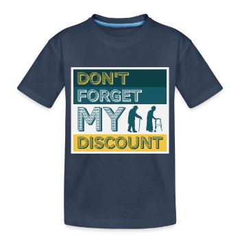 N’oubliez pas ma réduction drôle sarcastique senior - T-shirt bio Premium Enfant - bleu marine - Devant