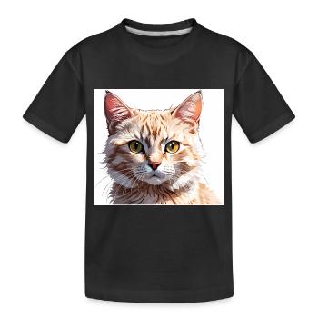 Chat dessin - T-shirt bio Premium Enfant - noir - Devant