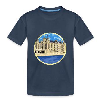 Schweriner Schloss - Kinder Premium Bio T-Shirt - Navy - Vorne
