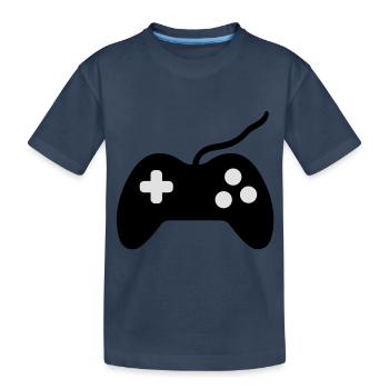 controller symbol - Kinder Premium Bio T-Shirt - Navy - Vorne