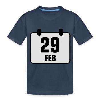 29 februar jahrestag geburtstag 2c - Kinder Premium Bio T-Shirt - Navy - Vorne