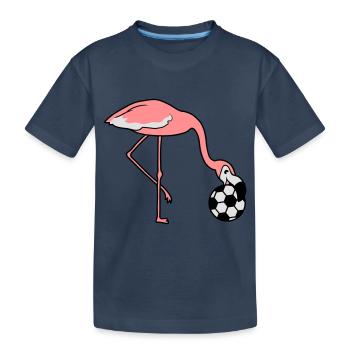 kick football club play ball kicker laugh - Kids' Premium Organic T-Shirt - navy - Front