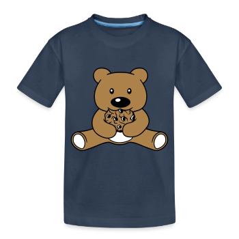 cookie eat biscuit hunger delicious nibble baer sues - Kids' Premium Organic T-Shirt - navy - Front