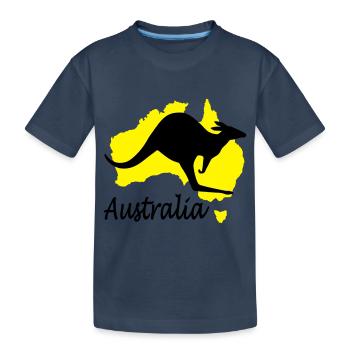 australia - Kids' Premium Organic T-Shirt - navy - Front