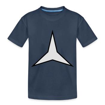 stern 3 zacken 2 farbig - Kinder Premium Bio T-Shirt - Navy - Vorne