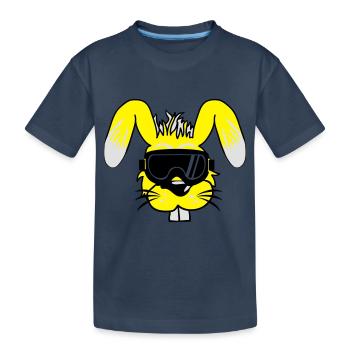 skihase - Kinder Premium Bio T-Shirt - Navy - Vorne