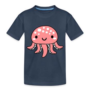 suesser tintenfisch - Kinder Premium Bio T-Shirt - Navy - Vorne