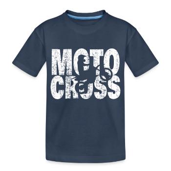 conception de motocross - T-shirt bio Premium Enfant - bleu marine - Devant