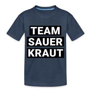 Team Sauerkraut - Kinder Premium Bio T-Shirt - Navy - Vorne