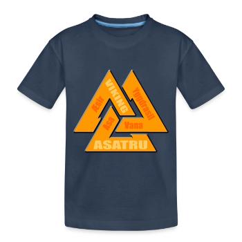 Odins Valknut - Kinder Premium Bio T-Shirt - Navy - Vorne