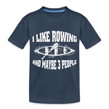 Rowing Rowing Rowing Rowing Club Rowing Team - Kids' Premium Organic T-Shirt - navy - Front