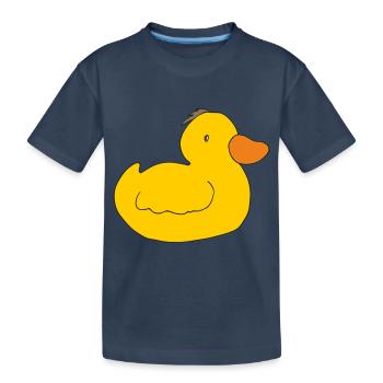 ente entchen - Kinder Premium Bio T-Shirt - Navy - Vorne
