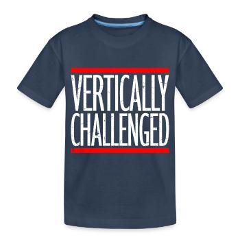verticalement défié drôle petit gens blague hommes - T-shirt bio Premium Enfant - bleu marine - Devant