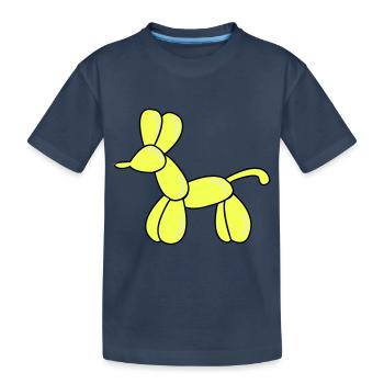 ballon hund - Kinder Premium Bio T-Shirt - Navy - Vorne