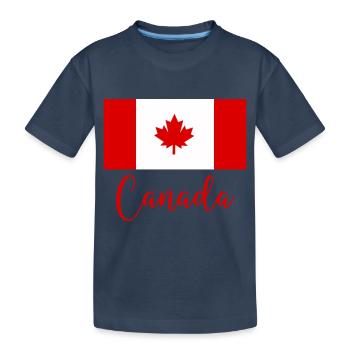 Canada Canada - Kids' Premium Organic T-Shirt - navy - Front