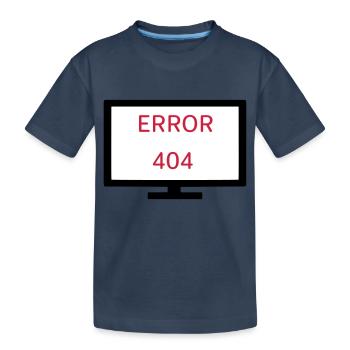 Computer Fehler 404 - Kinder Premium Bio T-Shirt - Navy - Vorne
