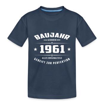 Baujahr - 1961 - Kinder Premium Bio T-Shirt - Navy - Vorne
