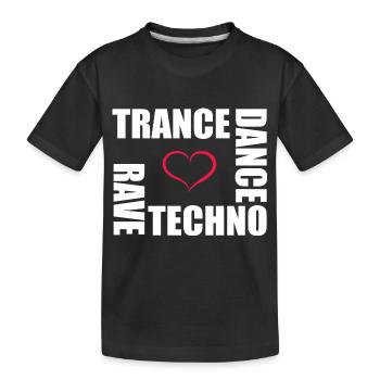 techno dance trance rave - T-shirt bio Premium Enfant - noir - Devant