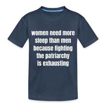 sayings activism justice radical second  - Kids' Premium Organic T-Shirt - navy - Front