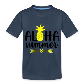 Aloha Été - T-shirt bio Premium Enfant - bleu marine - Devant
