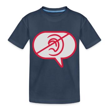 N’entendez pas la bulle de symbole - T-shirt bio Premium Enfant - bleu marine - Devant
