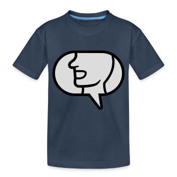 Icône Communiquer bulle de dialogue - T-shirt bio Premium Enfant - bleu marine - Devant