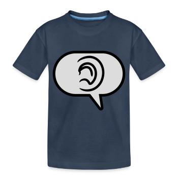 Entendre une bulle de discours de symbole simple - T-shirt bio Premium Enfant - bleu marine - Devant