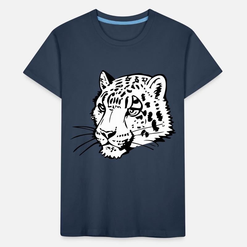 Snow leopard in comic handle Kids' Premium Organic T-Shirt