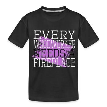 Blague Amériques Menuisier - T-shirt bio Premium Enfant - noir - Devant