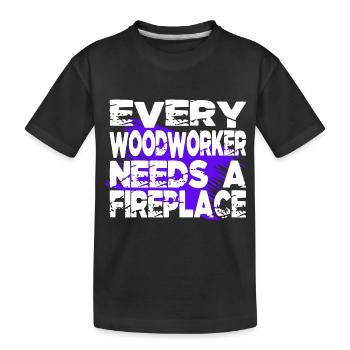 Dad Sayings Forest Work Carpenter Statement - Kids' Premium Organic T-Shirt - black - Front