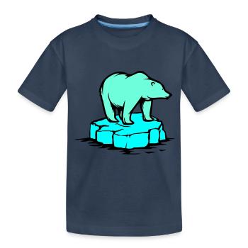 polar bear - Kids' Premium Organic T-Shirt - navy - Front