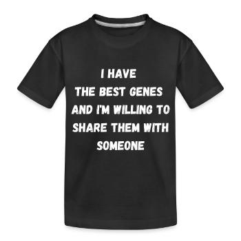 I have best genes - Kids' Premium Organic T-Shirt - black - Front