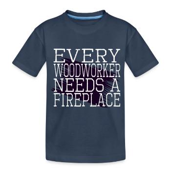 axes funny carpenter cabinetmaker lumber - Kinder Premium Bio T-Shirt - Navy - Vorne