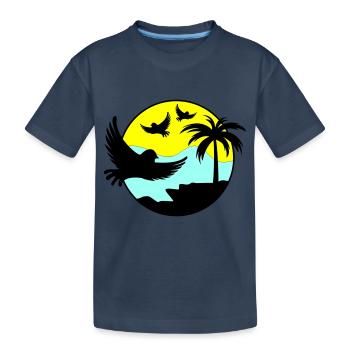 Paradise Birds 02 - Kids' Premium Organic T-Shirt - navy - Front