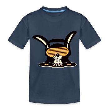 Drôle mignon DJ Party Bunny Rabbit Animal Club - T-shirt bio Premium Enfant - bleu marine - Devant