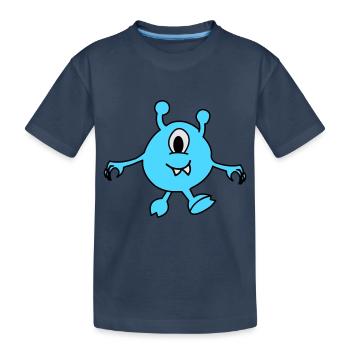 monster alien - Kinder Premium Bio T-Shirt - Navy - Vorne