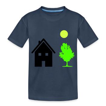 House Tree - Kids' Premium Organic T-Shirt - navy - Front