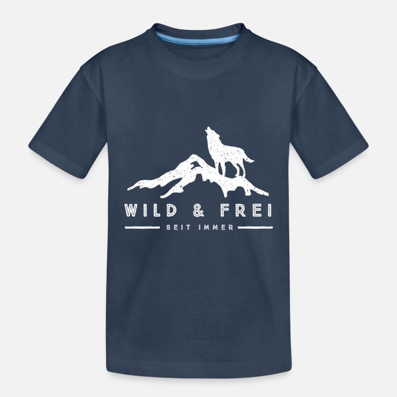 Wild & Frei - Kinder Premium Bio T-Shirt - Navy