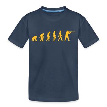 The Evolution Of Hunters - Kids' Premium Organic T-Shirt - navy - Front