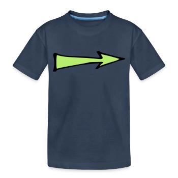 Flèche verte - T-shirt bio Premium Enfant - bleu marine - Devant