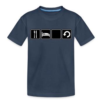 Eat Sleep Repeat - Kids' Premium Organic T-Shirt - navy - Front