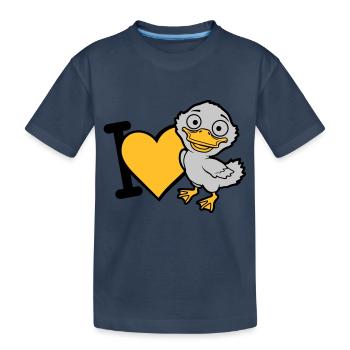 J’adore ducklings Comic - T-shirt bio Premium Enfant - bleu marine - Devant