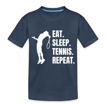 Tennis player Tennis club Tennis rackets - Kids' Premium Organic T-Shirt - navy - Front