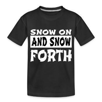 Bedroom under the Tree Santa Bubaprints - Kids' Premium Organic T-Shirt - black - Front