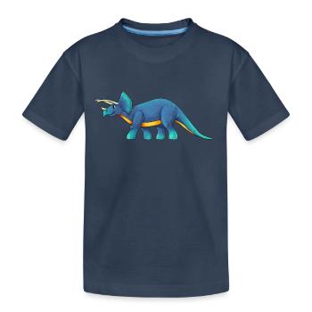 Triceratops - Kinder Premium Bio T-Shirt - Navy - Vorne