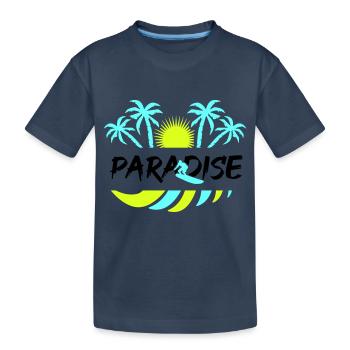 Surf Paradise - Kids' Premium Organic T-Shirt - navy - Front
